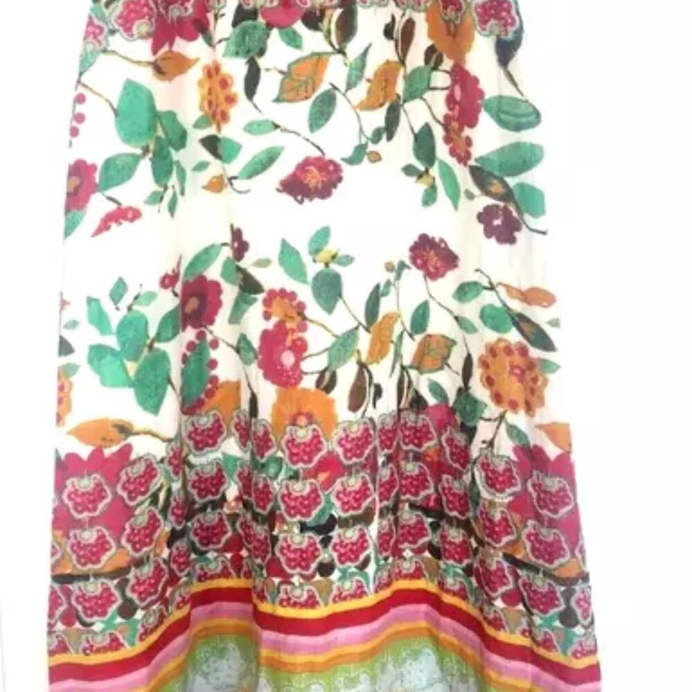 Rare DESIGUAL Swing Farm Rio Flowers Maxi Long Dress V-neck Floral Zebra Print M - Picture 7 of 16